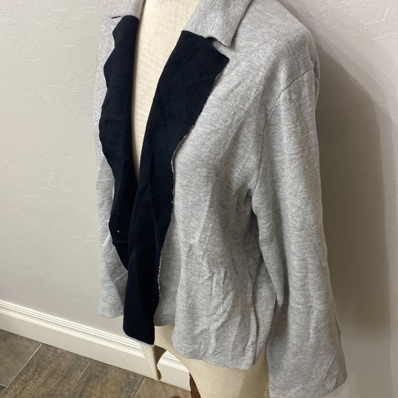 J.Crew Grey open front sweater blazer size M.NWT - Picture 2 of 13